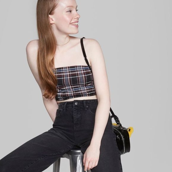 wild fable Denim - Wild Fable High-Rise Wide Leg Cropped Jeans New